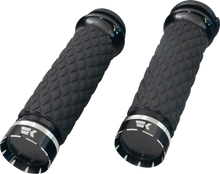 Load image into Gallery viewer, Khrome Werks Grips - Tracer - Custom Contour - Diamond - Black 500320 - Main Product View