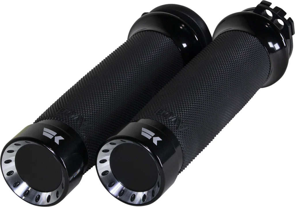 Khrome Werks Grips - Turbine - Custom Contour - Cable - Black 500220 - Main Product View
