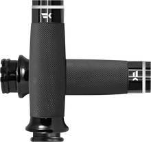 Load image into Gallery viewer, Khrome Werks Grips - Turbine - Custom Contour - Cable - Black 500220 - Side View