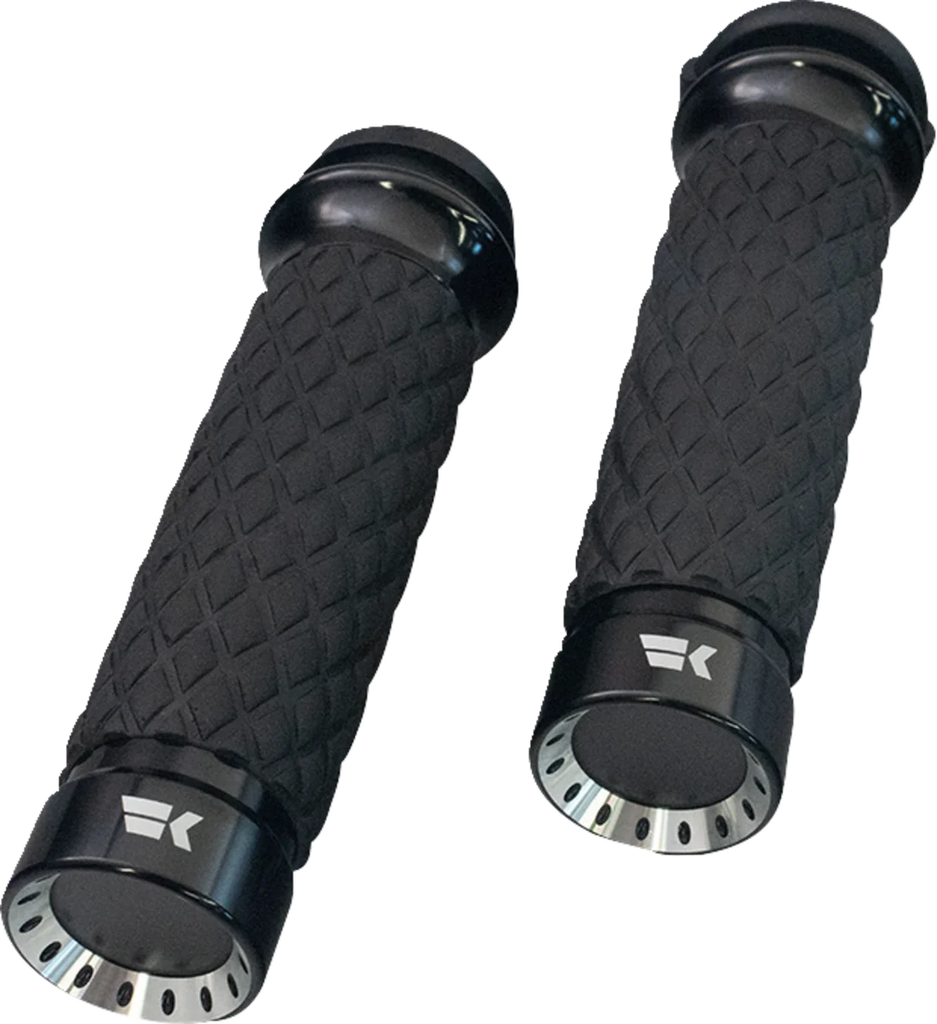 Khrome Werks Grips - Turbine - Custom Contour - Diamond - Black 500330 - Main Product View