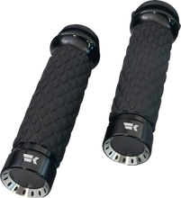Load image into Gallery viewer, Khrome Werks Grips - Turbine - Custom Contour - Diamond - Black 500330 - Main Product View