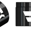 Load image into Gallery viewer, Khrome Werks Grips - Turbine - Custom Contour - TBW - Black 500120 - Back View