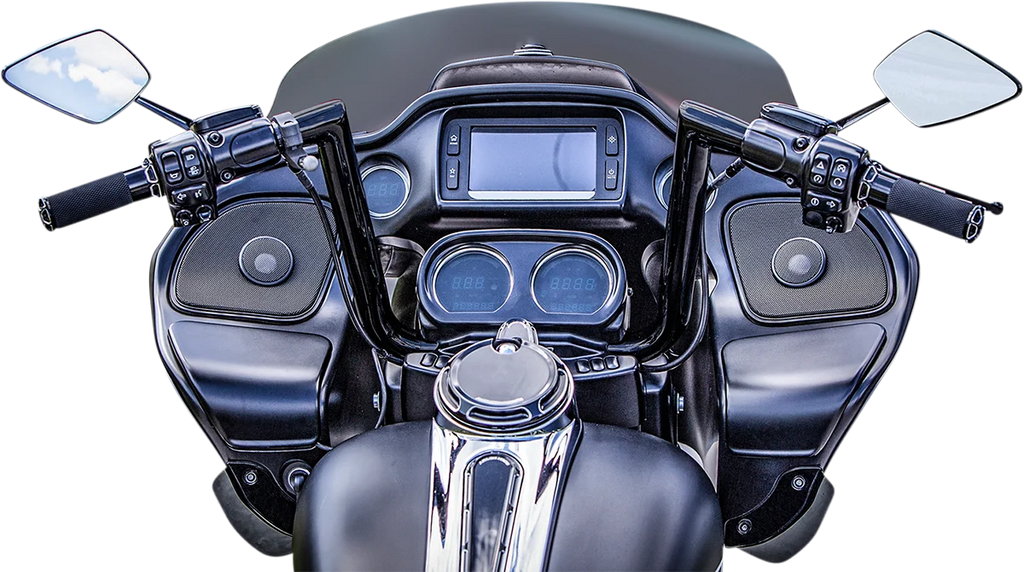 Khrome Werks Handlebar - FLT - 12" - Black 300722 - Back View