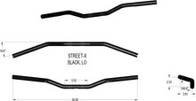 Load image into Gallery viewer, Khrome Werks Handlebar - Low Bend - Black 300905 - Side View