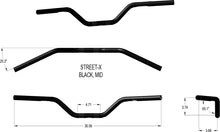 Load image into Gallery viewer, Khrome Werks Handlebar - Mid Bend - Black 300904 - Side View