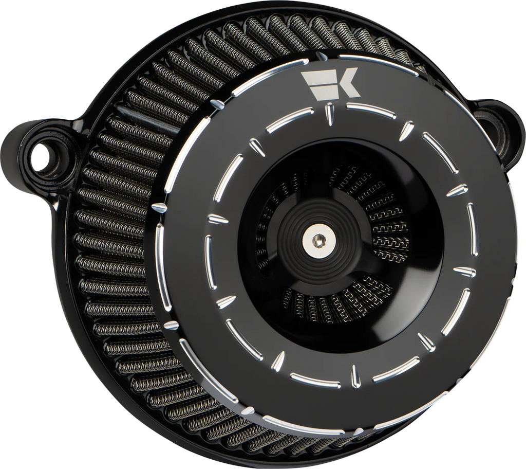 Khrome Werks Instigator Air Cleaner - Tracer - Chrome - Twin Cam 250215 - Side View