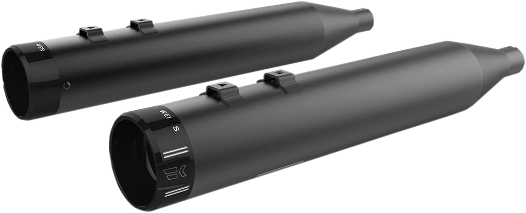 Khrome Werks Mufflers - Black with Klassic Tip 202830 - Main Product View