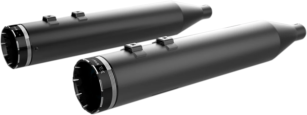 Khrome Werks Mufflers - Black with Tracer Tip 202840 - Main Product View