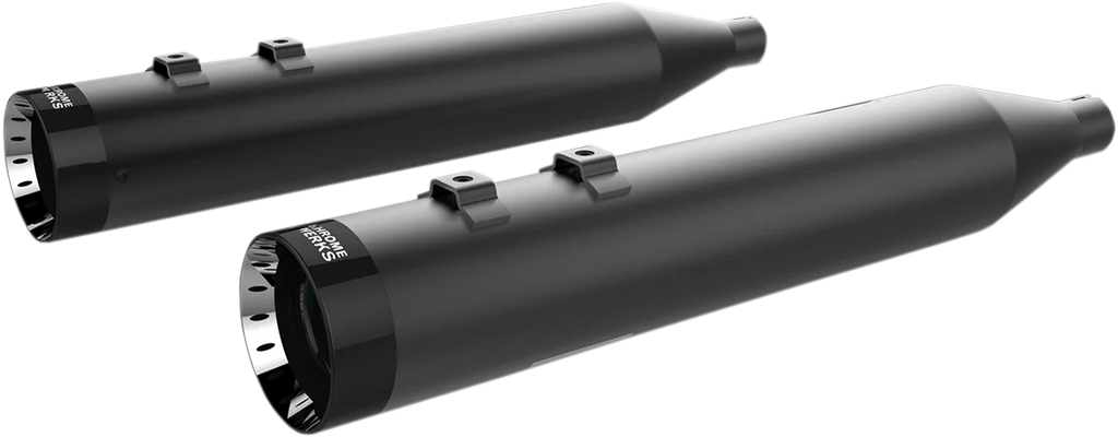Khrome Werks Mufflers - Black with Turbine Tip 202845 - Main Product View