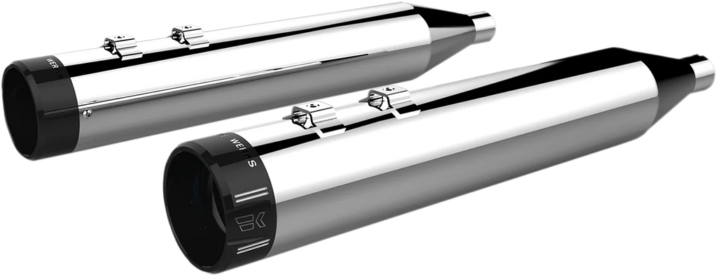Khrome Werks Mufflers - Black with Turbine Tip 202845 - Side View