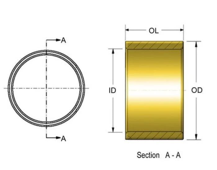 Kibblewhite Precision KPMI BUSHING, FORK, BOTTOM, VARIOUS APPLICATIONS fits Triumph - Side View