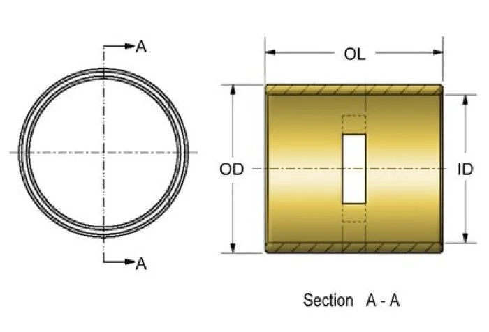 Kibblewhite Precision KPMI BUSHING, WRIST PIN, +0.002" (PR.), HARLEY-DAVIDSON® - Side View