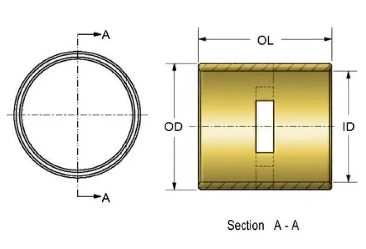 Kibblewhite Precision KPMI BUSHING, WRIST PIN, +0.002" (PR.), HARLEY-DAVIDSON® - Side View