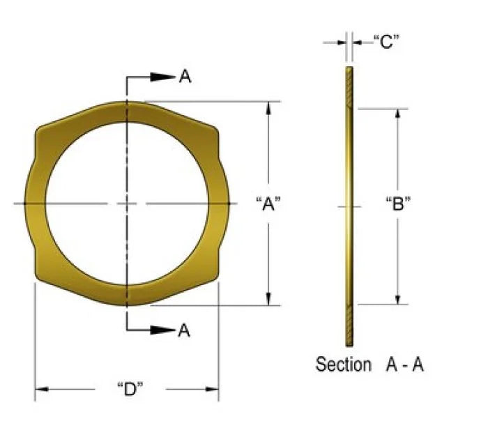 Kibblewhite Precision KPMI CRANKSHAFT THRUST WASHER, BSA A50 & A65 - Side View