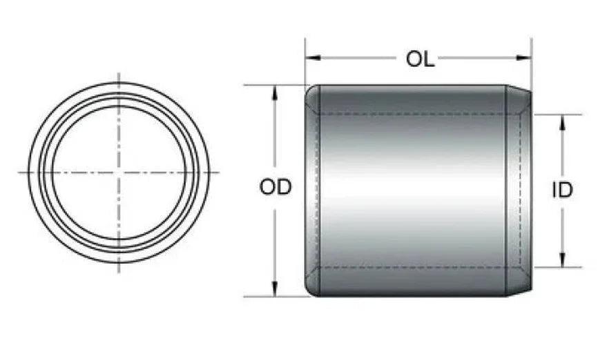 Kibblewhite Precision KPMI DOWEL PIN, STEEL (PKG. OF 8), 0.4365" OD - Side View