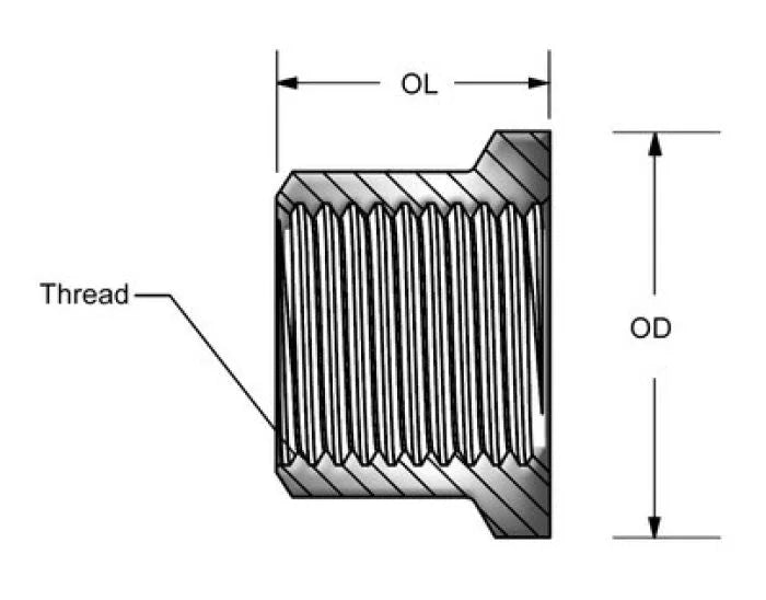 Kibblewhite Precision KPMI NUT (CYLINDER STUD) HT STEEL M10 X 1.25 30-32300 - Main Product View