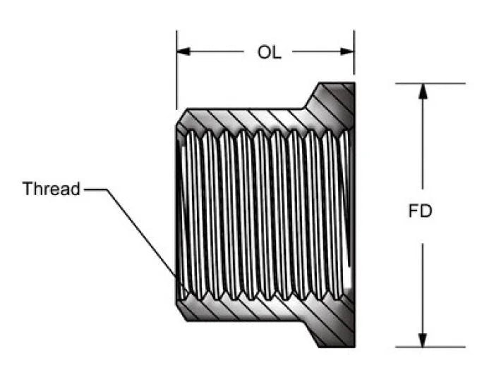 Kibblewhite Precision KPMI NUT (CYLINDER STUD), HT STEEL, M8 X 1.25, - Main Product View