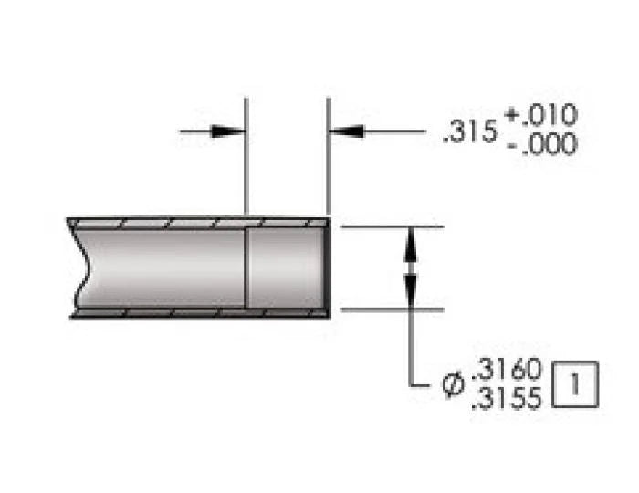 Kibblewhite Precision KPMI PUSH ROD BLANK HT STEEL ENDPIECES PKG. OF 2 FF) - Side View