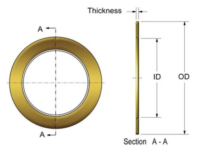 Kibblewhite Precision KPMI THRUST WASHER, CLUTCH, C67 - Side View