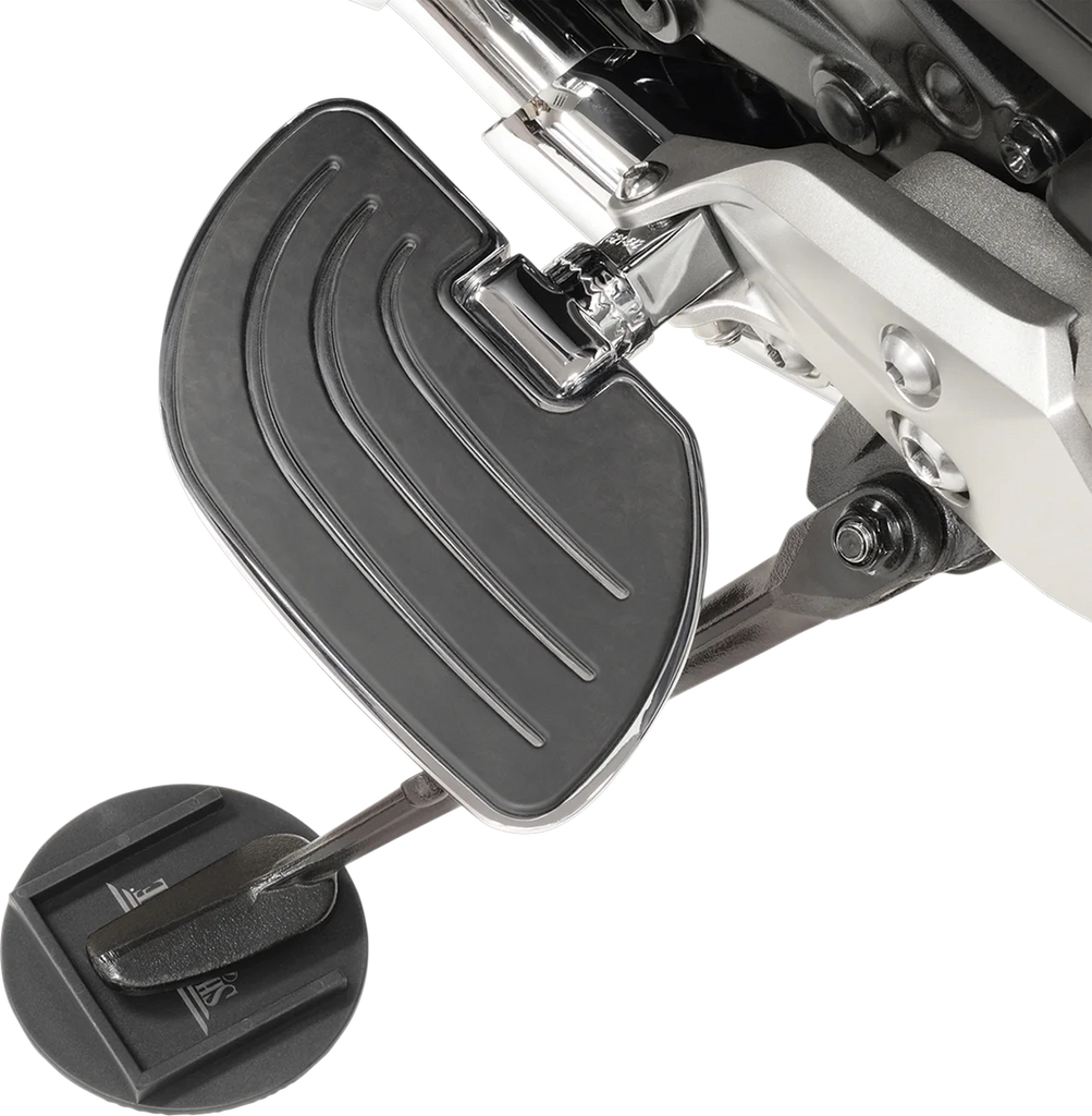 Kickstand Foot - Black - Universal Show Chrome - Side View
