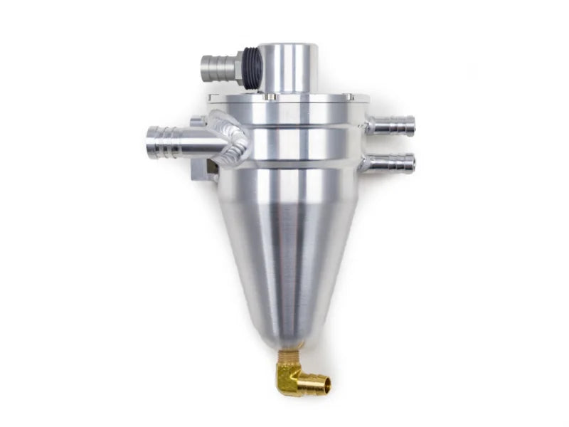 Killer B 08-14 WRX / 08-17 STI Air/Oil Separator w/ Plumbing - Side View