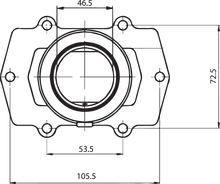 Load image into Gallery viewer, Kimpex Carburetor Mounting Flange - Arctic Cat 104550 - Back View