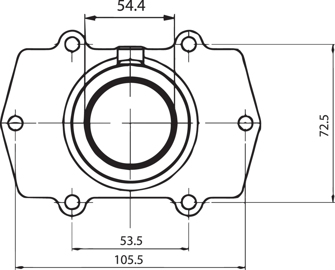 Kimpex Carburetor Mounting Flange - Arctic Cat 104570 - Back View