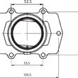 Load image into Gallery viewer, Kimpex Carburetor Mounting Flange - Arctic Cat 104579 - Side View