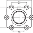 Load image into Gallery viewer, Kimpex Carburetor Mounting Flange - Arctic Cat 301740 - Back View