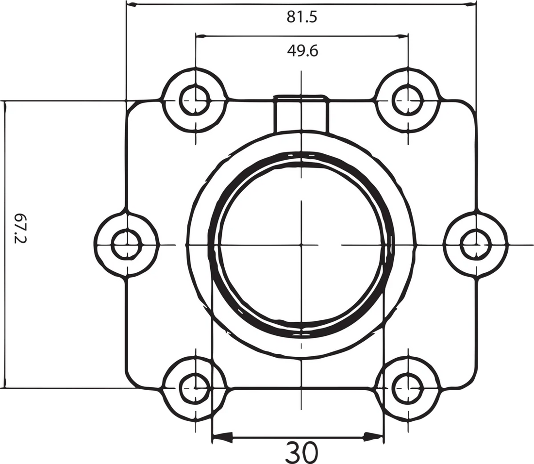 Kimpex Carburetor Mounting Flange - Arctic Cat 301740 - Back View