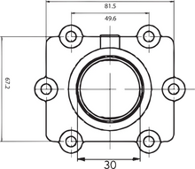 Load image into Gallery viewer, Kimpex Carburetor Mounting Flange - Arctic Cat 301740 - Back View