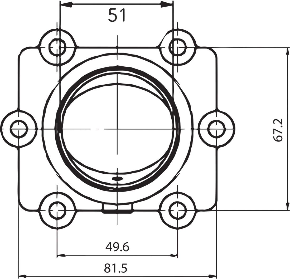 Kimpex Carburetor Mounting Flange - Arctic Cat 301741 - Side View