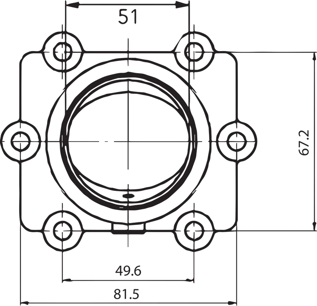 Kimpex Carburetor Mounting Flange - Arctic Cat 301741 - Side View