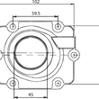 Load image into Gallery viewer, Kimpex Carburetor Mounting Flange - Polaris 104605 - Back View