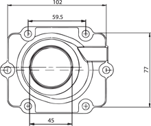 Load image into Gallery viewer, Kimpex Carburetor Mounting Flange - Polaris 104605 - Back View
