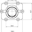 Load image into Gallery viewer, Kimpex Carburetor Mounting Flange - Polaris 104607 - Side View