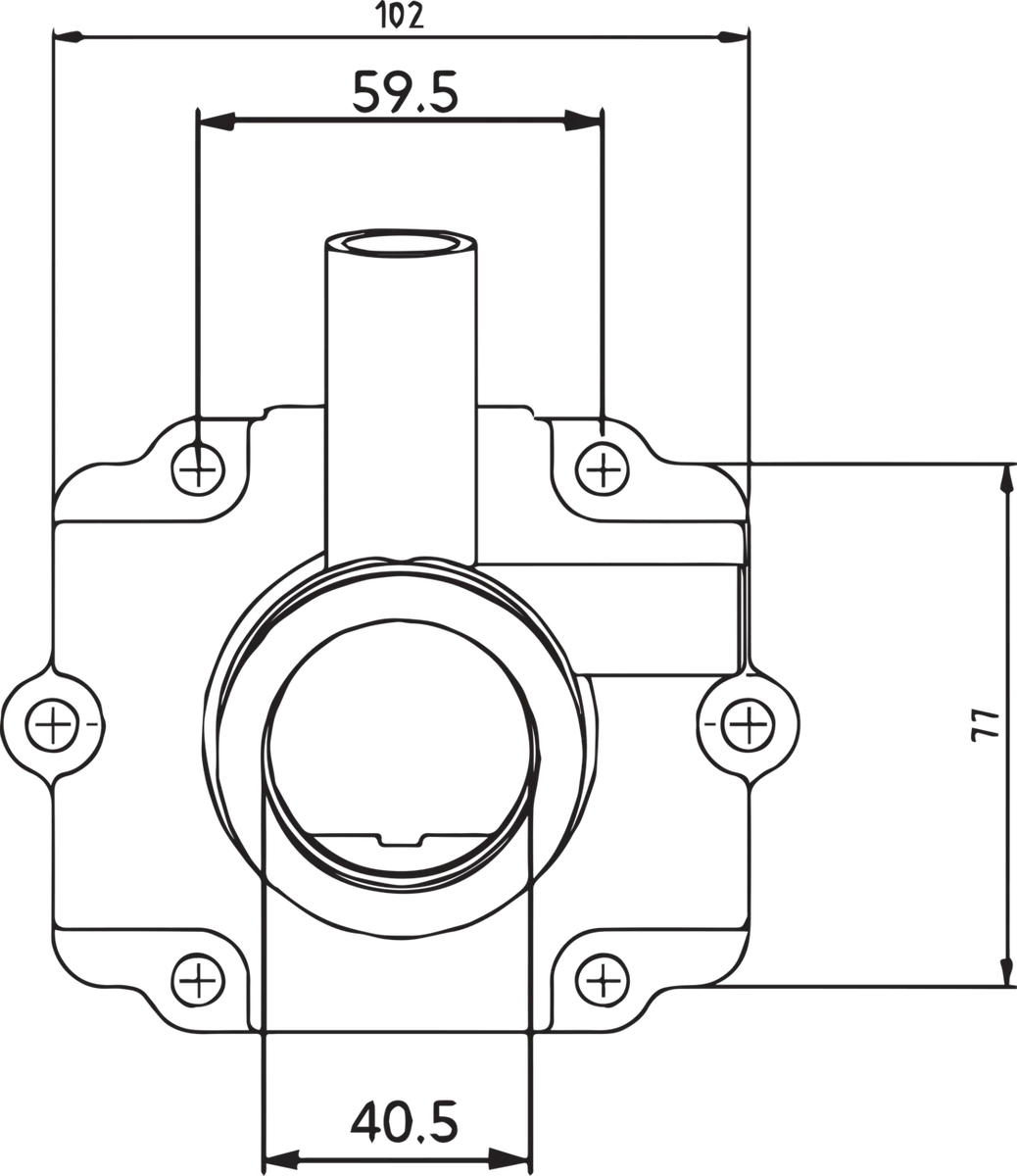 Kimpex Carburetor Mounting Flange - Polaris - Side View