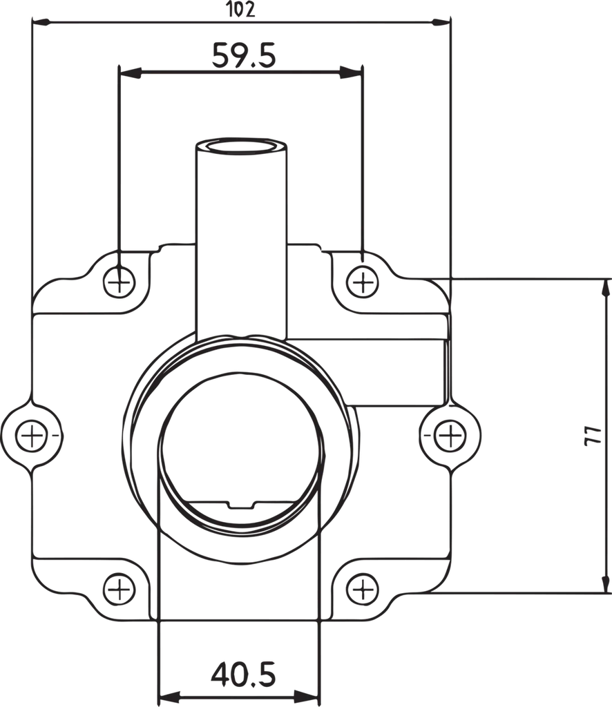 Kimpex Carburetor Mounting Flange - Polaris - Side View