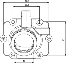 Load image into Gallery viewer, Kimpex Carburetor Mounting Flange - Polaris - Side View