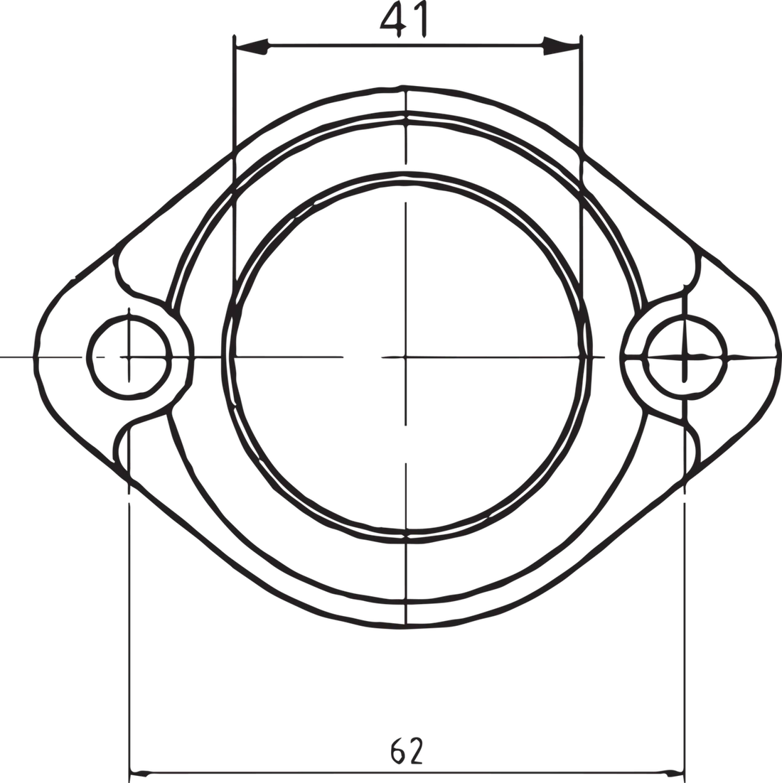 Kimpex Carburetor Mounting Flange - Polaris - Side View