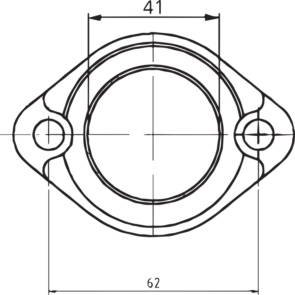 Kimpex Carburetor Mounting Flange - Polaris - Side View
