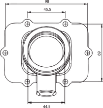 Load image into Gallery viewer, Kimpex Carburetor Mounting Flange - Ski-Doo 104586 - Side View