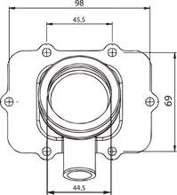 Load image into Gallery viewer, Kimpex Carburetor Mounting Flange - Ski-Doo 104588 - Side View