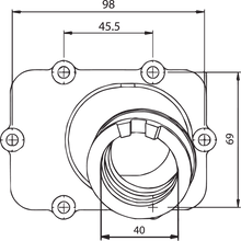 Load image into Gallery viewer, Kimpex Carburetor Mounting Flange - Ski-Doo 104599 - Side View