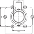 Load image into Gallery viewer, Kimpex Carburetor Mounting Flange - Ski-Doo - Side View