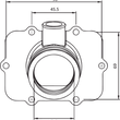 Load image into Gallery viewer, Kimpex Carburetor Mounting Flange - Ski-Doo 301724 - Side View