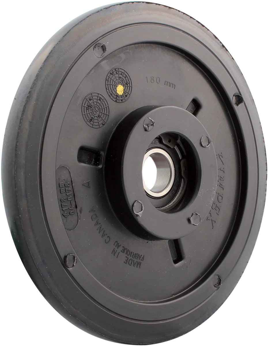 Kimpex Idler Wheel with Bearing 6004-2RS - Black - Group 13 - 178 mm OD x 20 mm ID 298953 - Side View