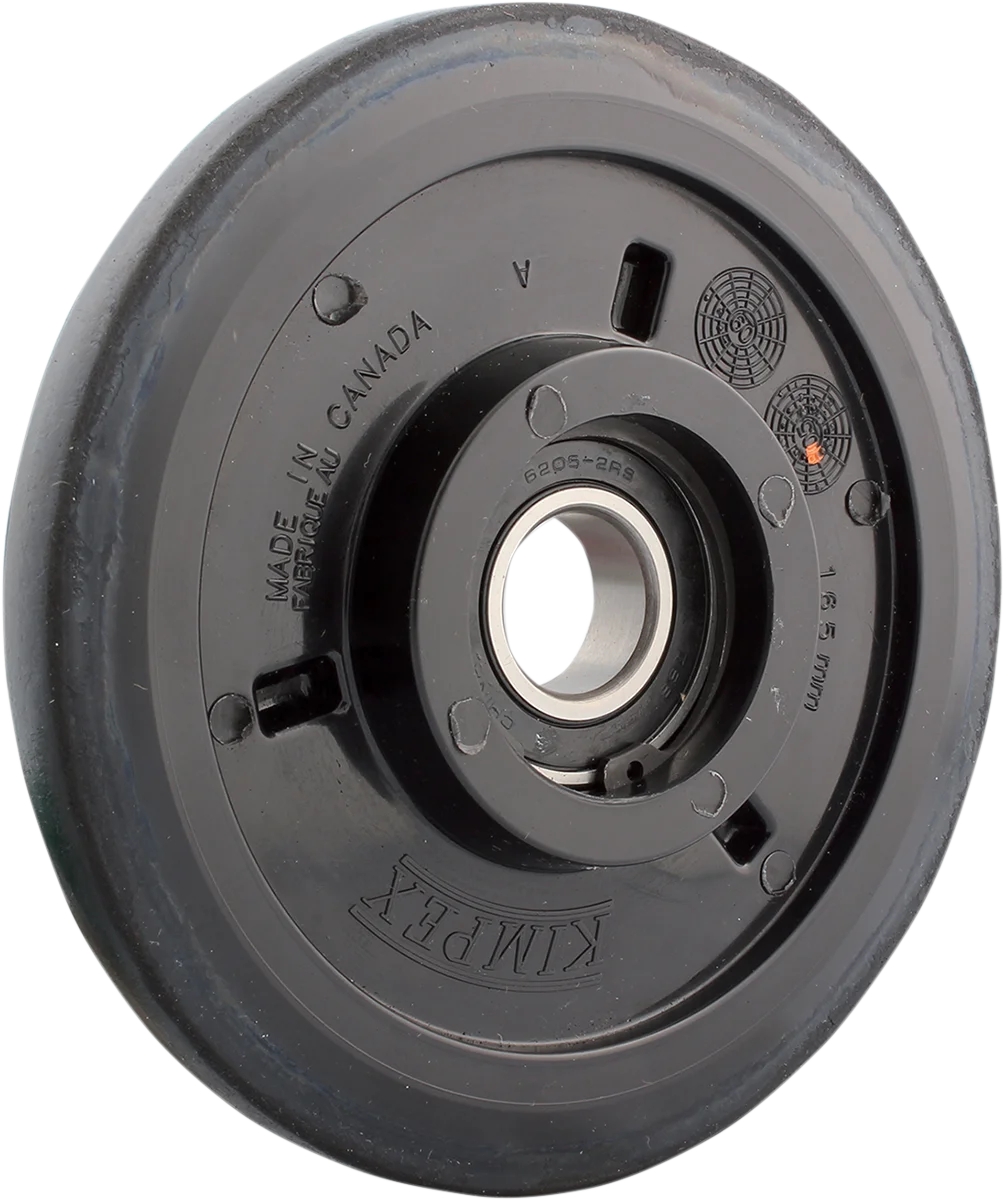 Kimpex Idler Wheel with Bearing 6205-2RS - Black - Group 10 - 165 mm OD x 1" ID 298927 - Side View