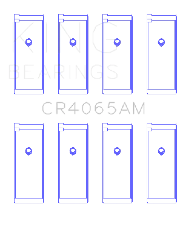King 91-04 Nissan 146CI/2.4L KA24DE L4/89-97 146CI/2.4L KA24E L4 Rod Bearing Set - Size STD - Side View