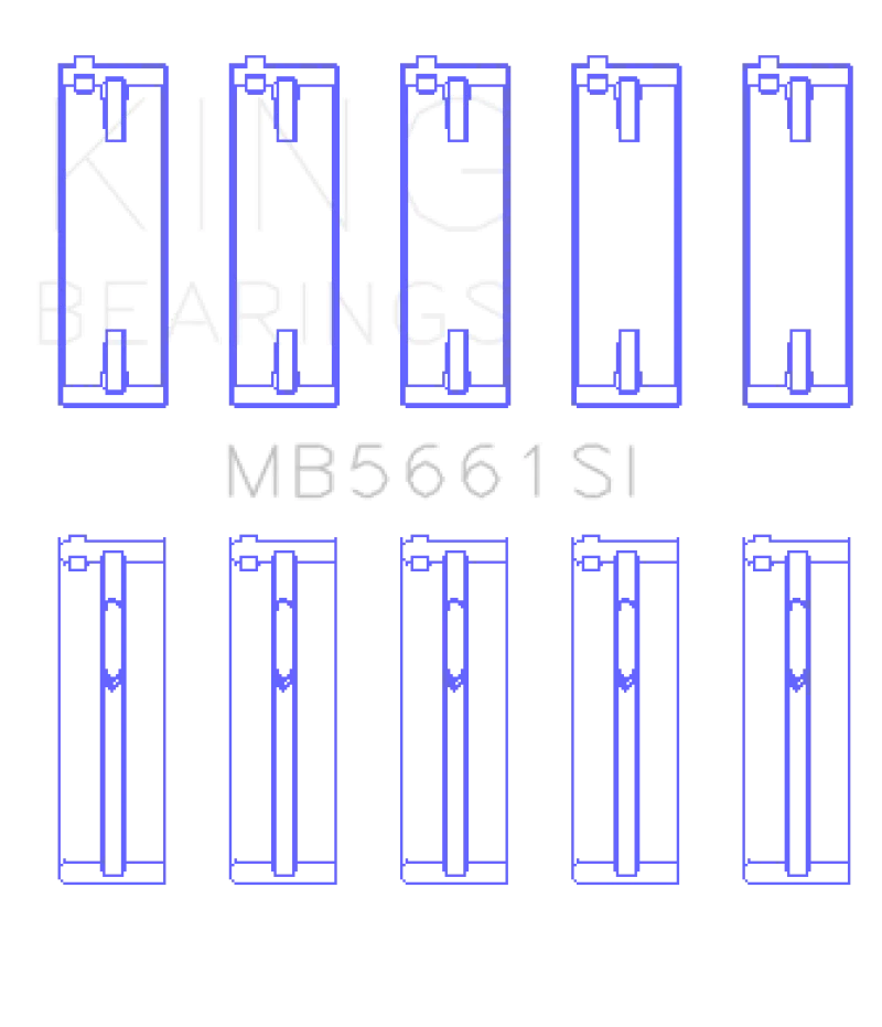 King Audi / Volkswagen ADZ/AWT/APK 1.6/1.8/2.0L Crankshaft Main Bearing Set (Set of 5) (Size  0.25) - Side View